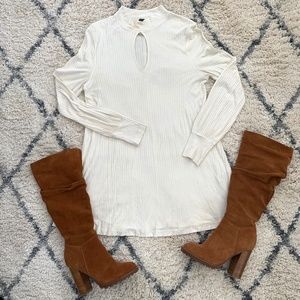 We The Free Women's Dress Long Sleeve Keyhole